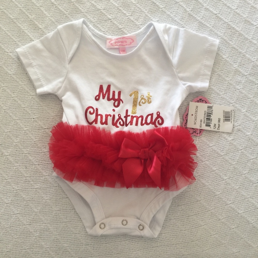 Baby girl My 1st Christmas onesie